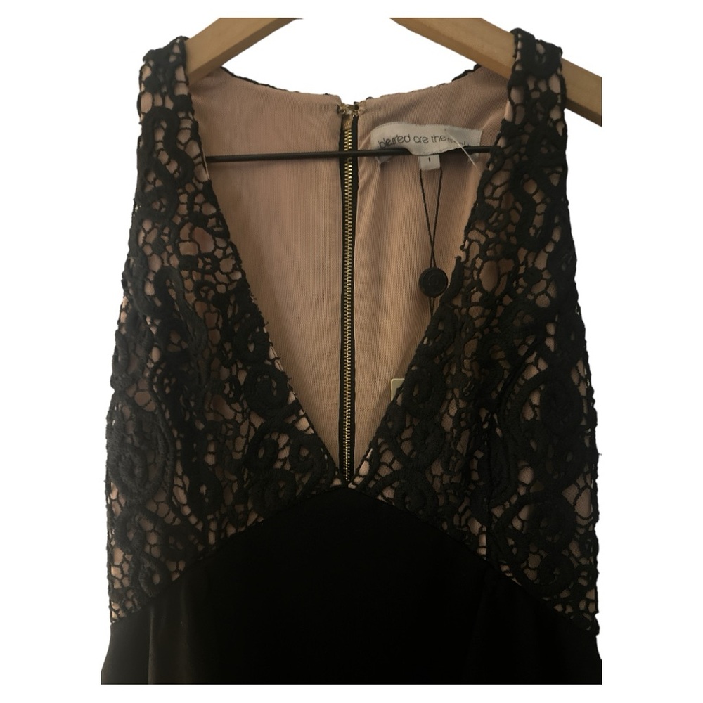 Blessed Are The Meek Lace Peplum Party Dress Sleeveless Black Size 1 - Picture 6 of 14